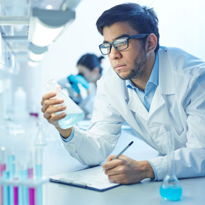 Male scientist in laboratory