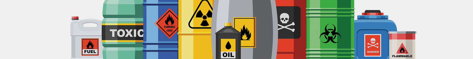 Range of chemical waste items